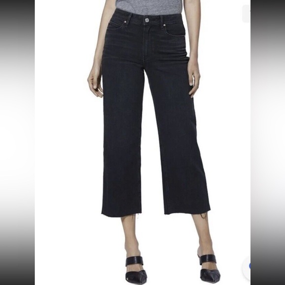 PAIGE Denim - PAIGE Nellie High Rise Cropped Wide Leg Jeans